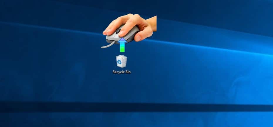 Access Recycle Bin with mouse click