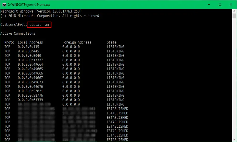  IP-cím keresése a parancssor segítségével