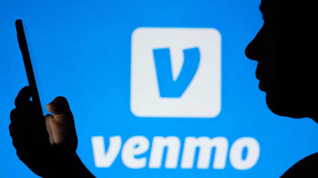 In this photo illustration the Venmo logo seen in the