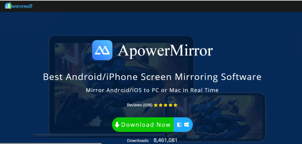 ApowerMirror to play iPhone games on PC