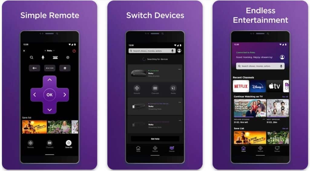 Download and install the Roku mobile app