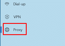 click on the proxy