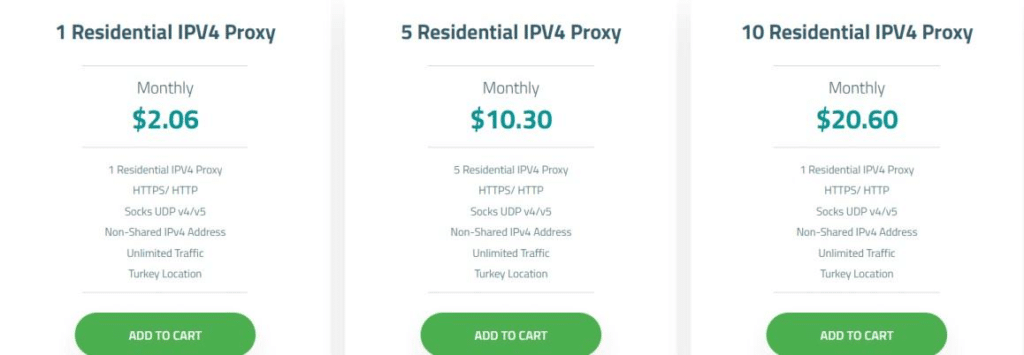 Proxy-ipv4 price