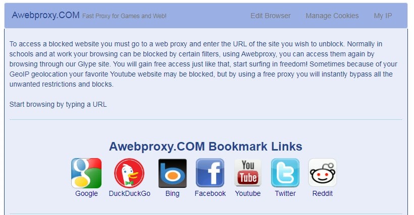 Awebproxy Home Page