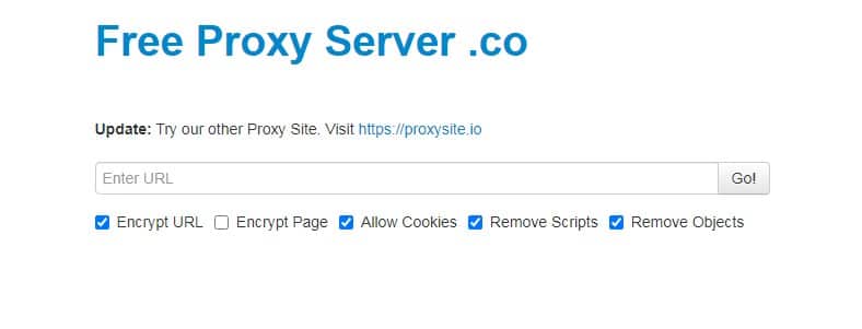 Free Proxy server Home Page