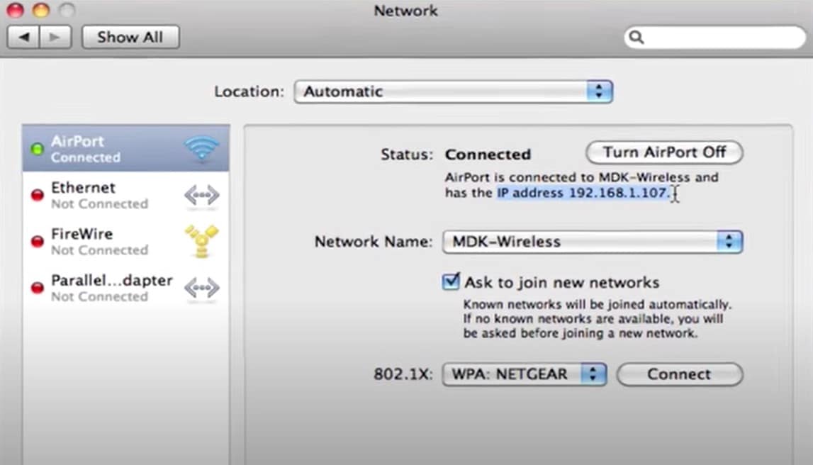Mac IP address