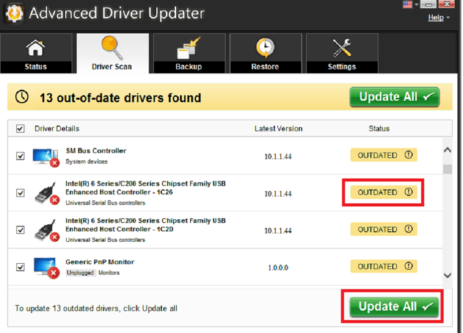 Outdated Device Drivers