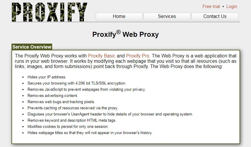 Proxyfy Home Page