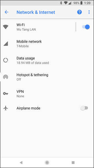 internet settings of mobile