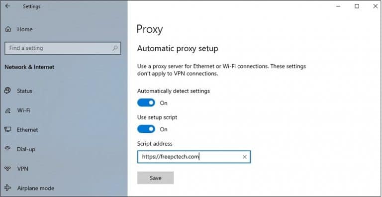 3 Ways to Set Up a Proxy in Windows 10 (Step-by-Step) - Free PC Tech