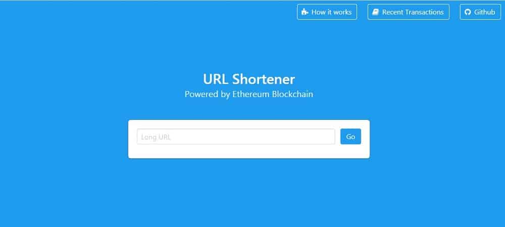 Ethereum URL Shortener
