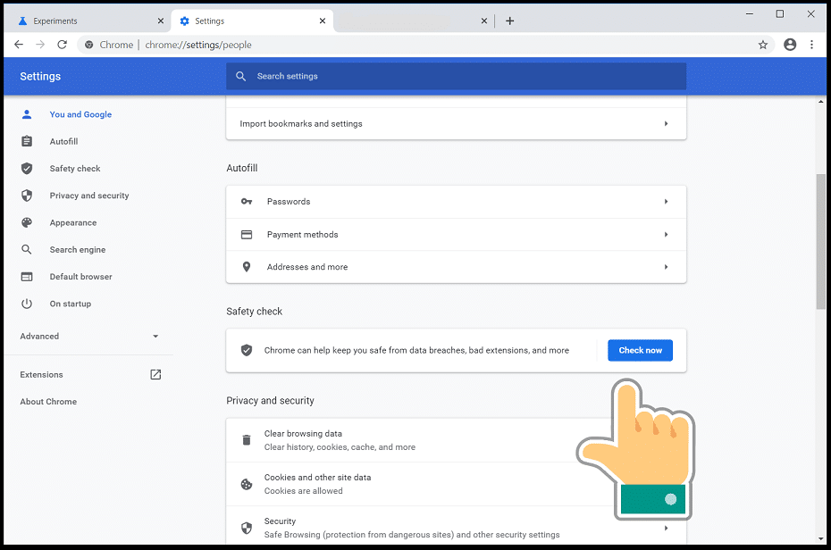 Safety Check chrome