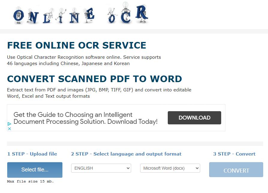 Online ocr