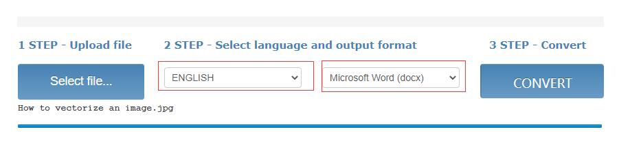 Select file and format