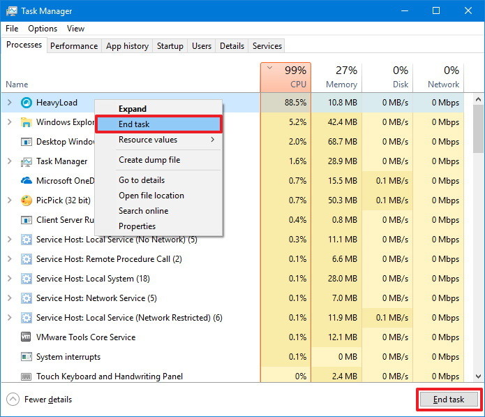 task manager end task