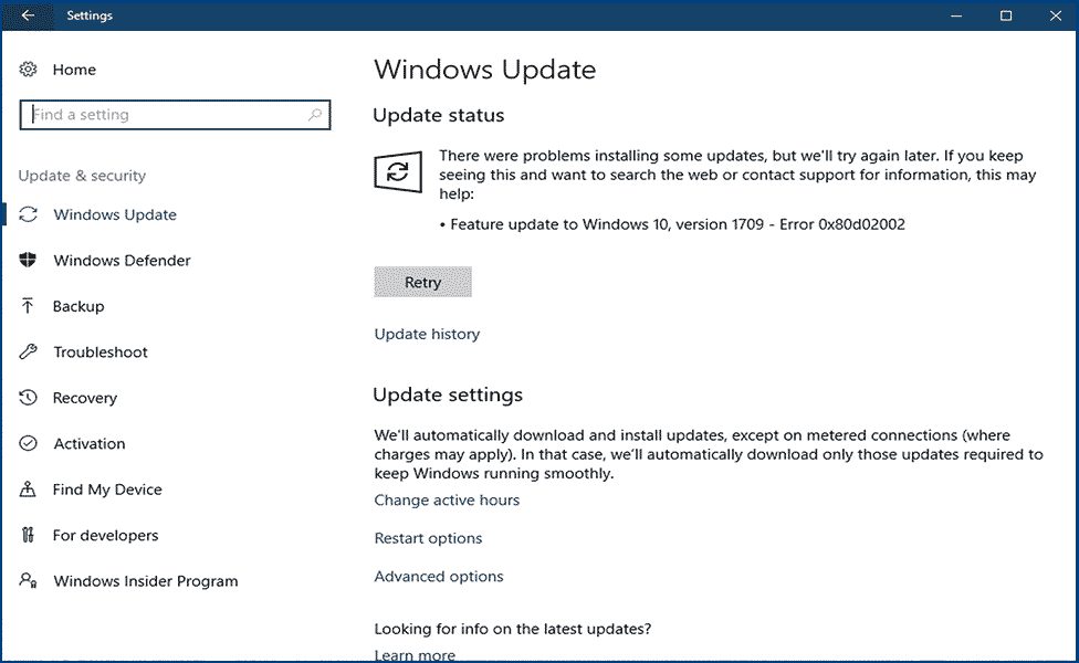 windows update with incompatible features