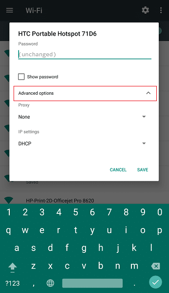 Android Advanced settings