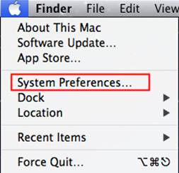 Apple button system preference