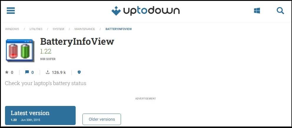 Battery Infoview Homepage