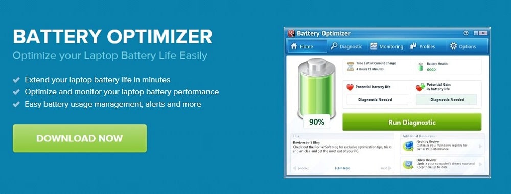 Battery optimizer Homepage