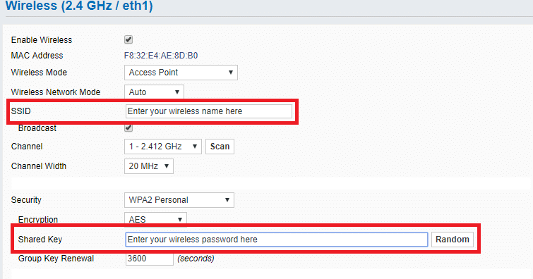 Change the Default SSID