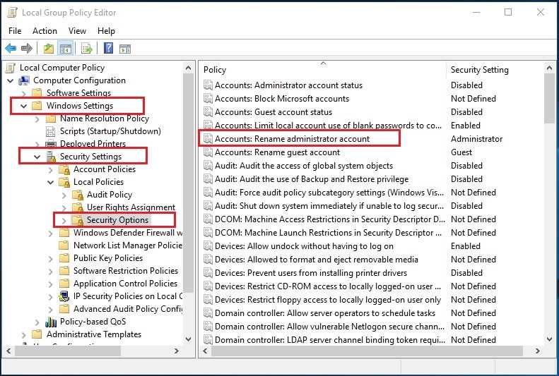 Group Policy Editor Windows Settings
