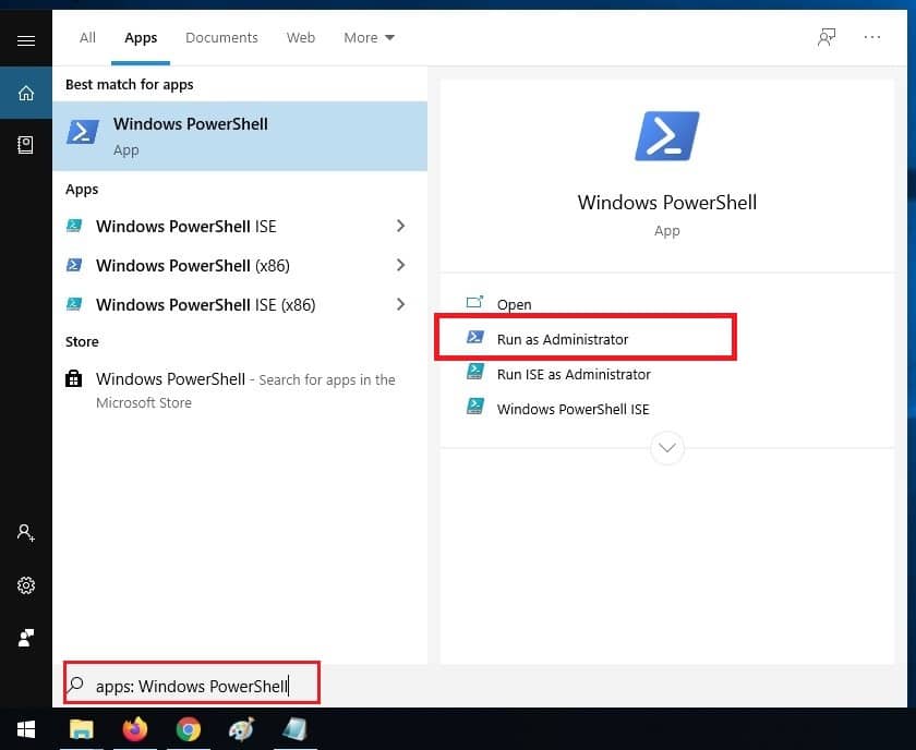 Windows PowerShell Run as administrator