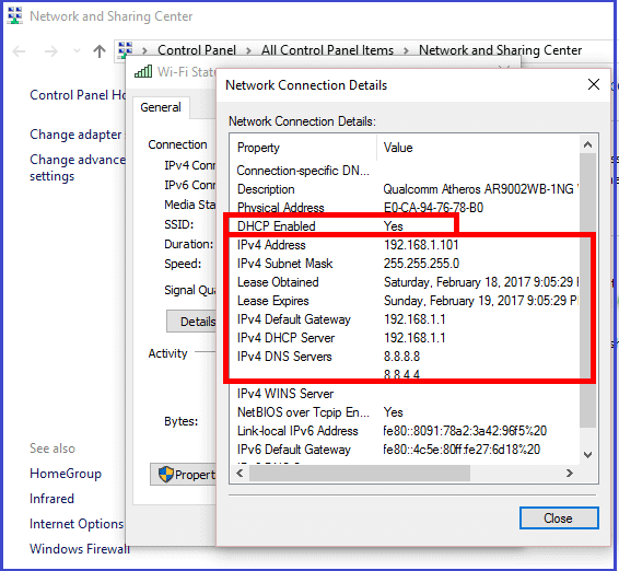 DHCP Settings