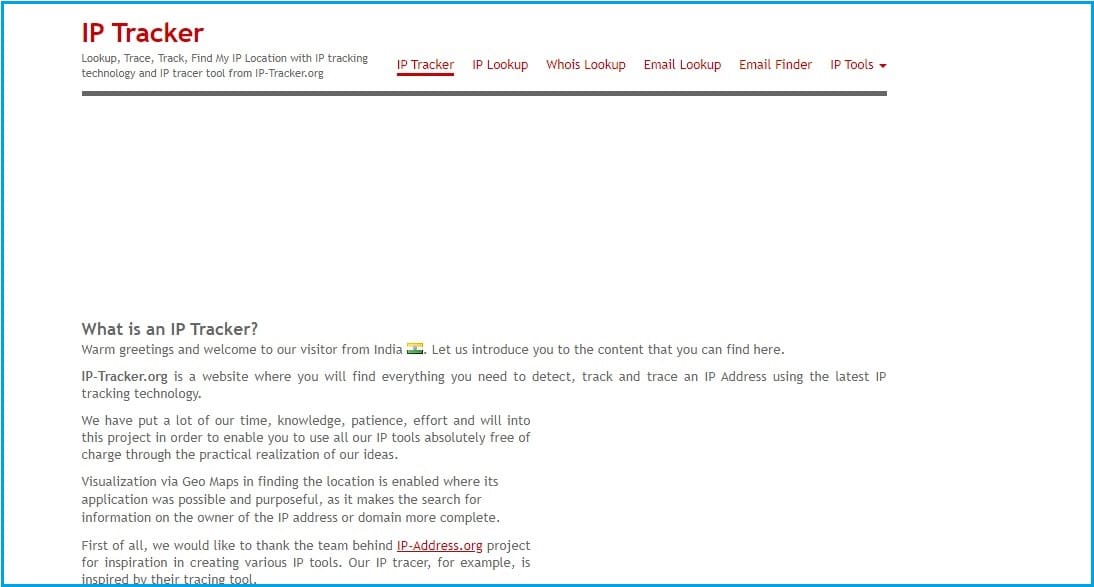 IP Tracker website