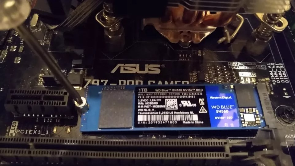 M.2 SSD inserted on Desktop PC