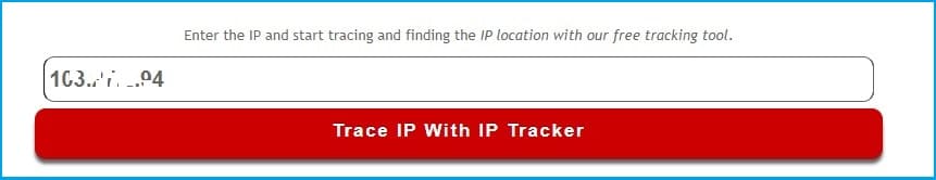 Trace IP with IP Tracker