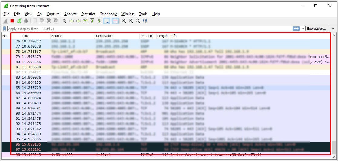 Wireshark User IP