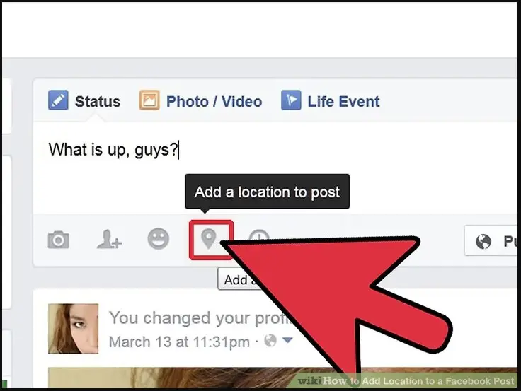 tags de localização no facebook