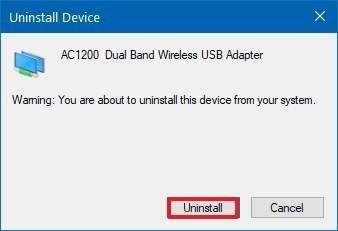 uninstalling the device