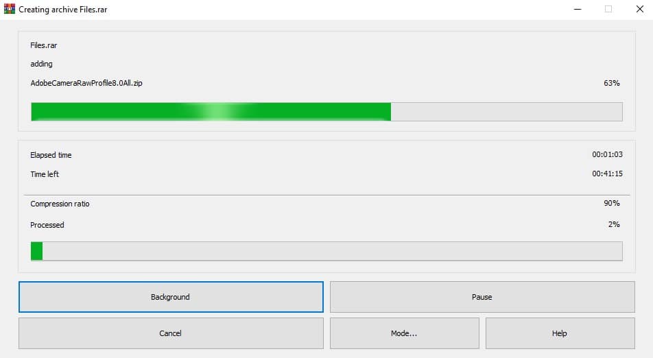 Compression File Size Limit