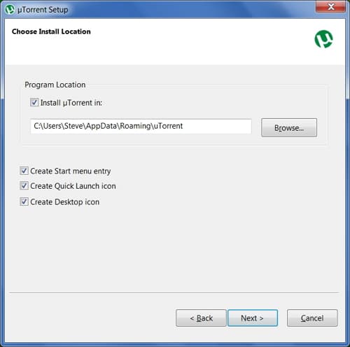 Install Utorrent desktop client