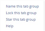 One tab extension lock star tab group