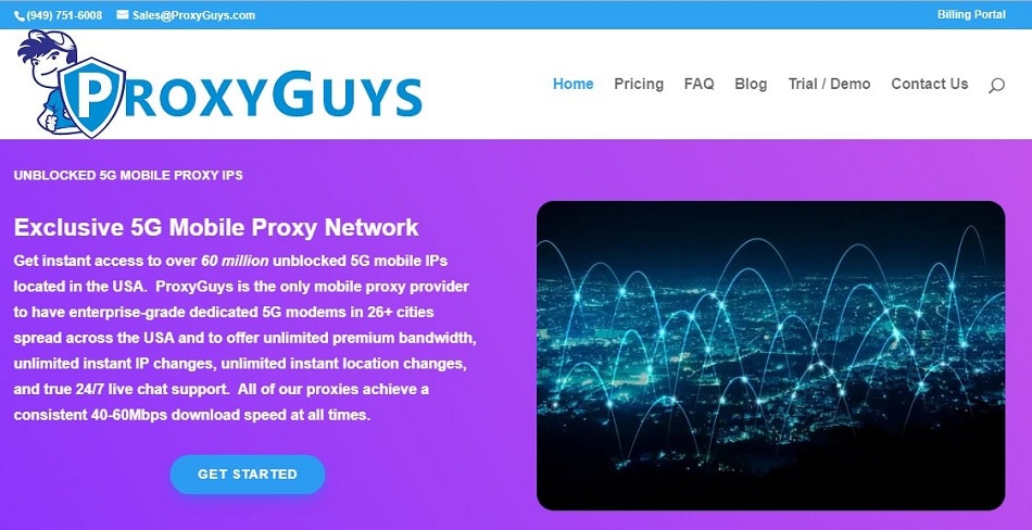 Proxyguys homepage