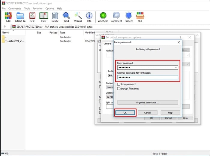 ZIP and RAR password protection