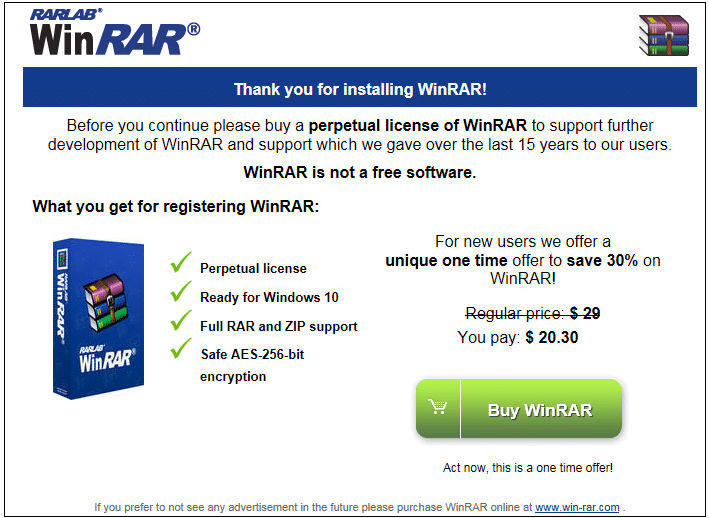 winrar price