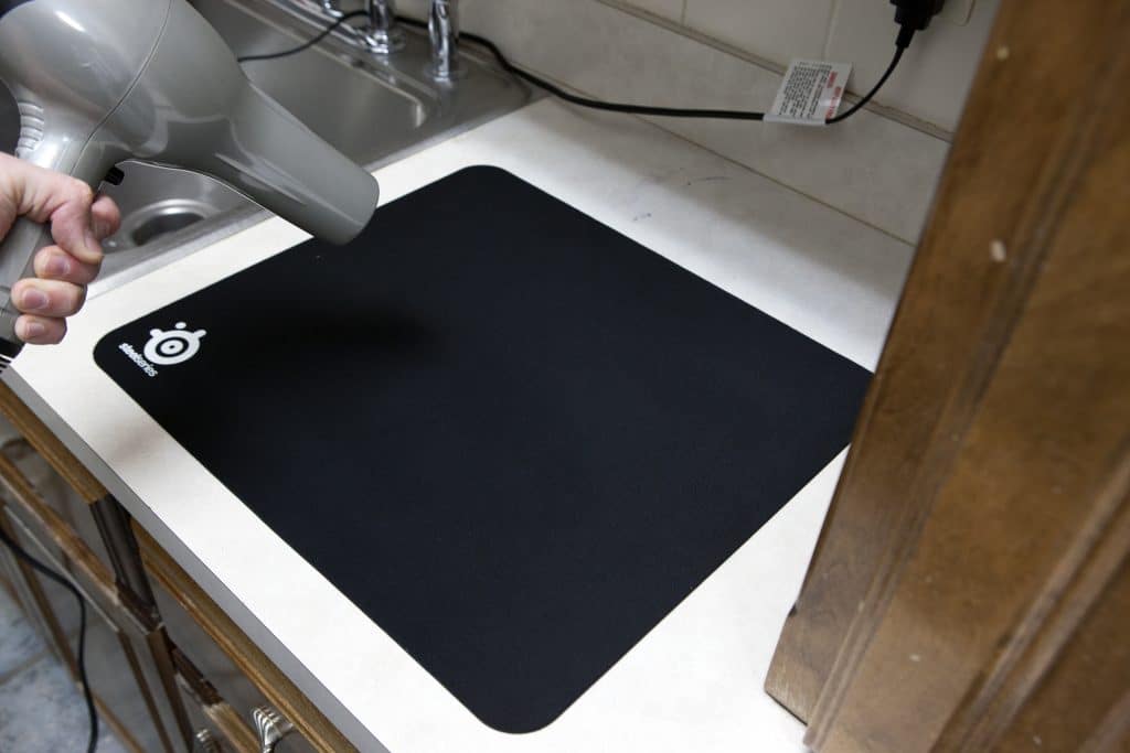 Air dry the mouse pad