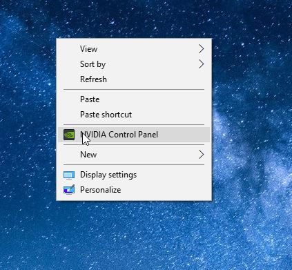 NVIDIA Control Panel