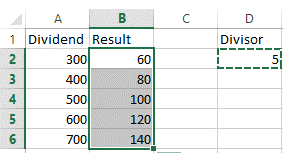 answers results column