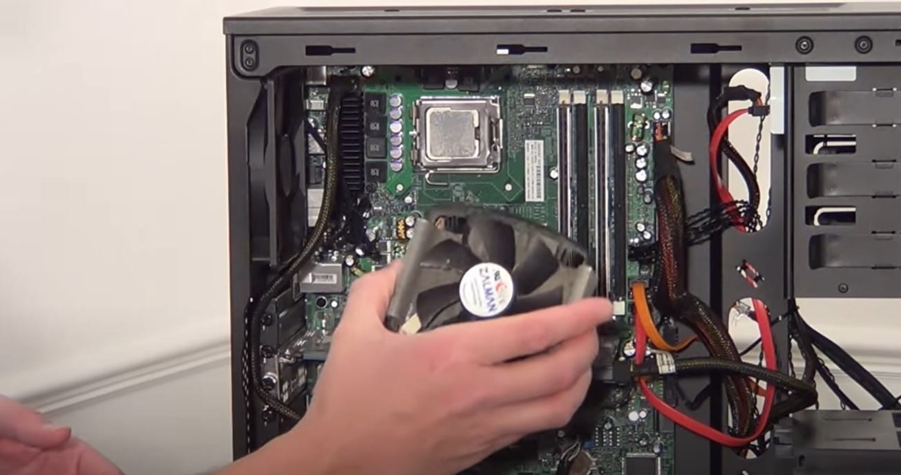 remove the CPU fan from the heat sink