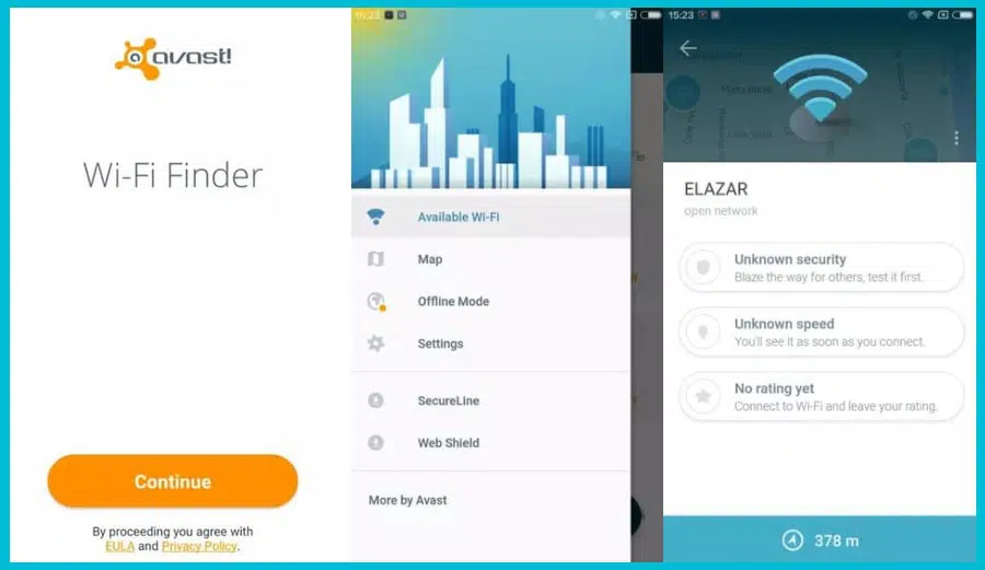 Avast WiFi finder aplikace