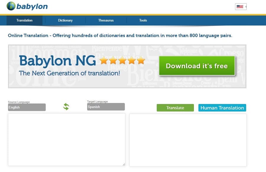 Babylon online translator