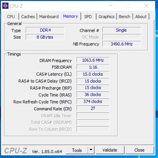 CPUZ memory