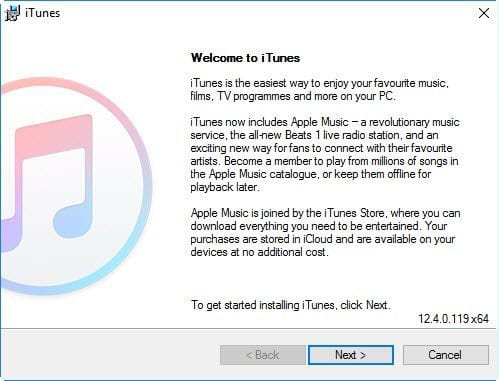Download and install iTunes