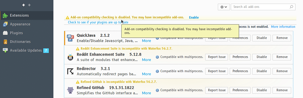 Enabling Javascript