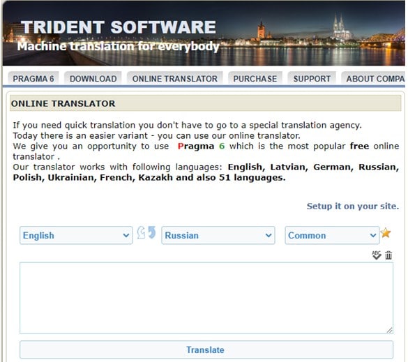 Online translator